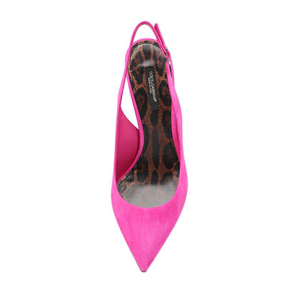 Fuchsia Leather Di Capra Pump