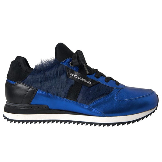 Blue Leather Di Lambskin Sneaker