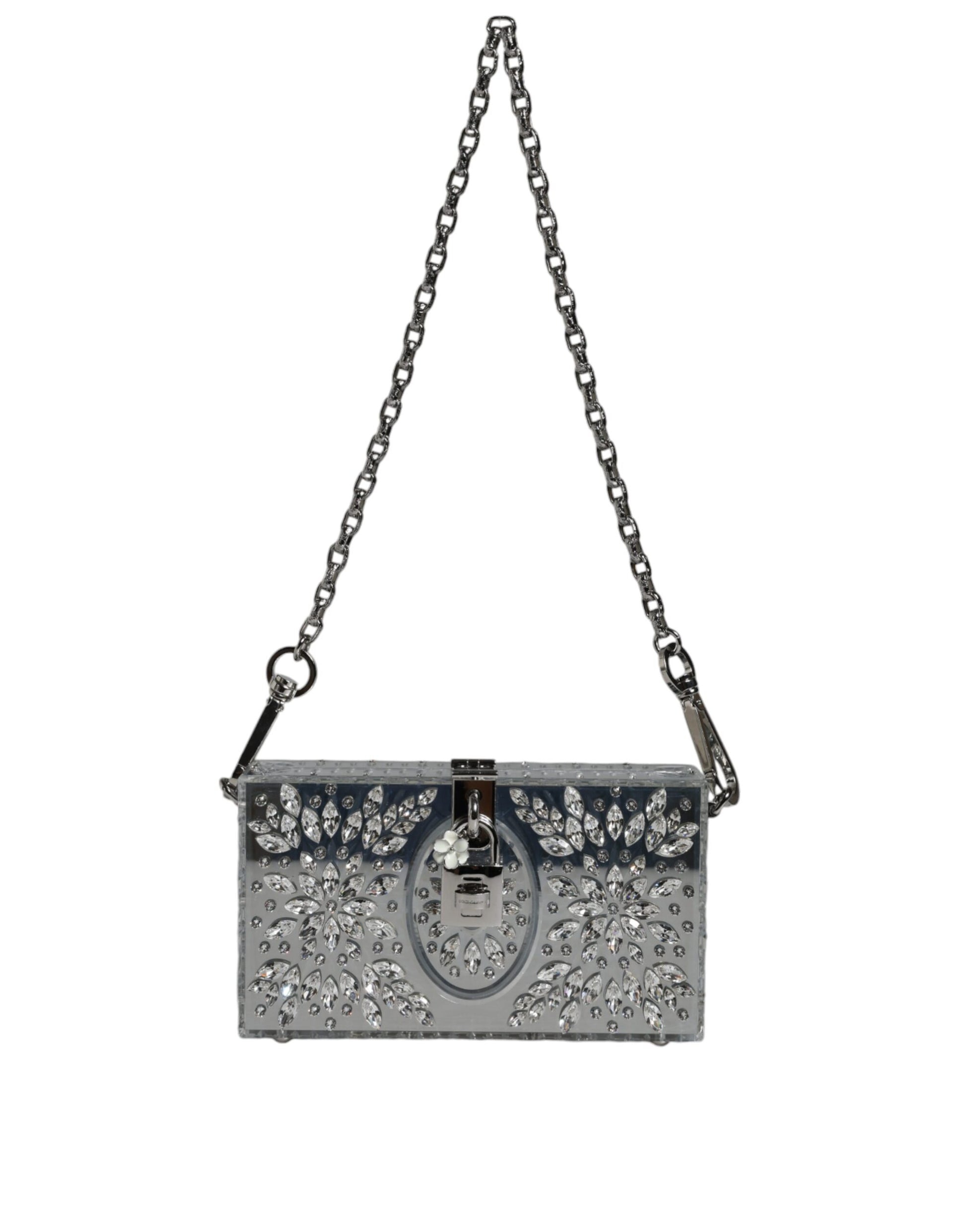 Silver Plexiglass Clutch Mini Evening Purse Bag