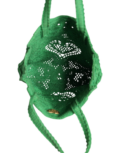 Green Small Cordonetto Lace Beatrice Tote Bag