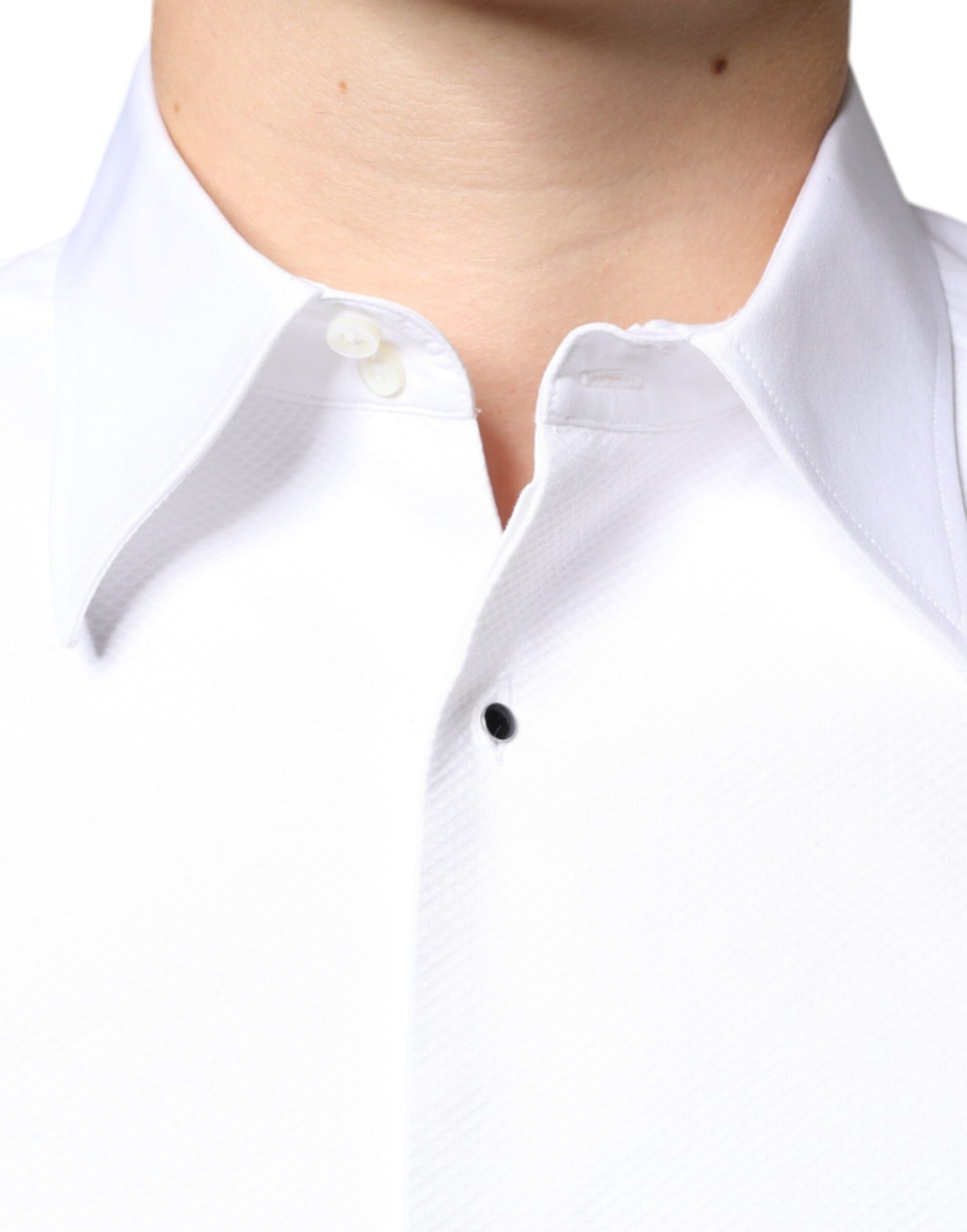 White Bib Cotton Poplin Formal Dress Shirt