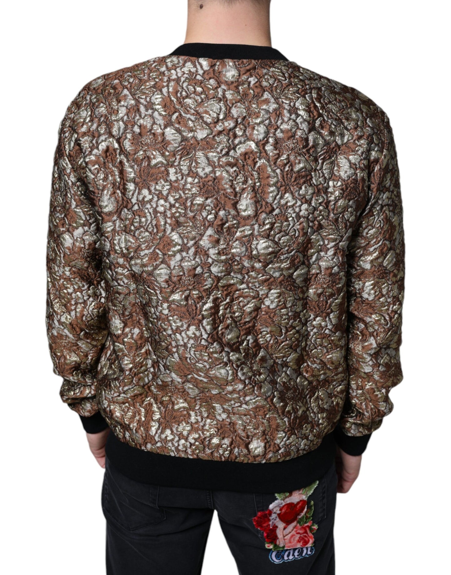 Brown Jacquard Mambo Pineapple Pullover Sweater