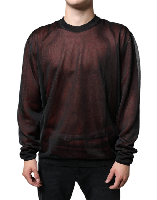 Brown Polyester Pullover Sweatshirt Sweater