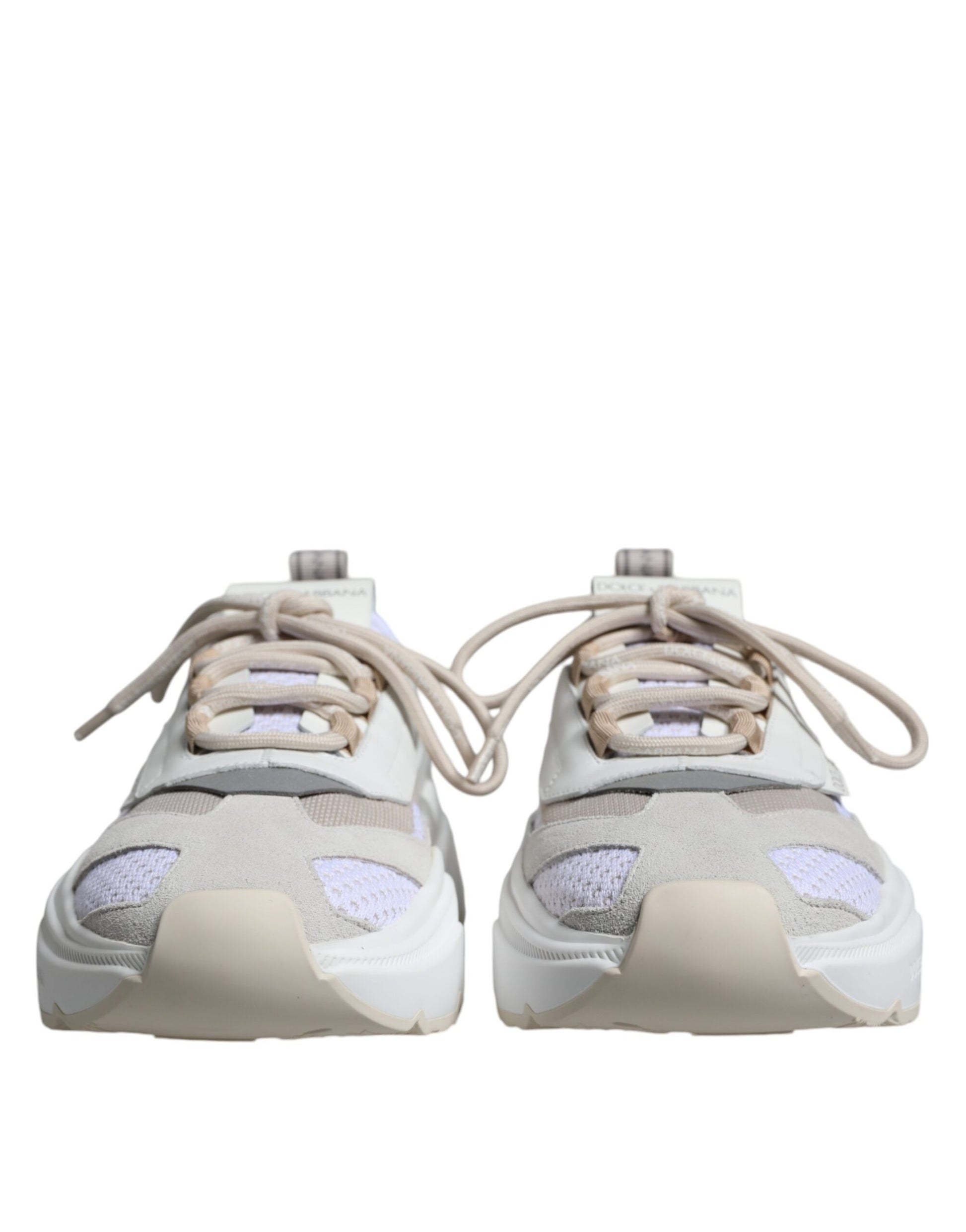 White Beige Leather Sport DAYMASTER Sneakers Shoes