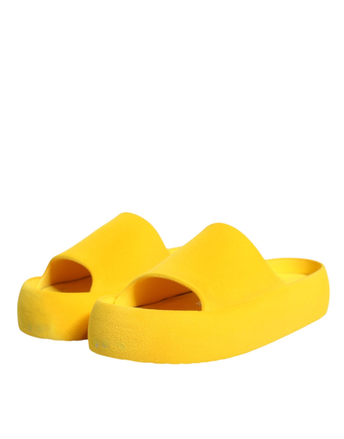 Yellow Rubber Slides Sandals Beachwear Shoes