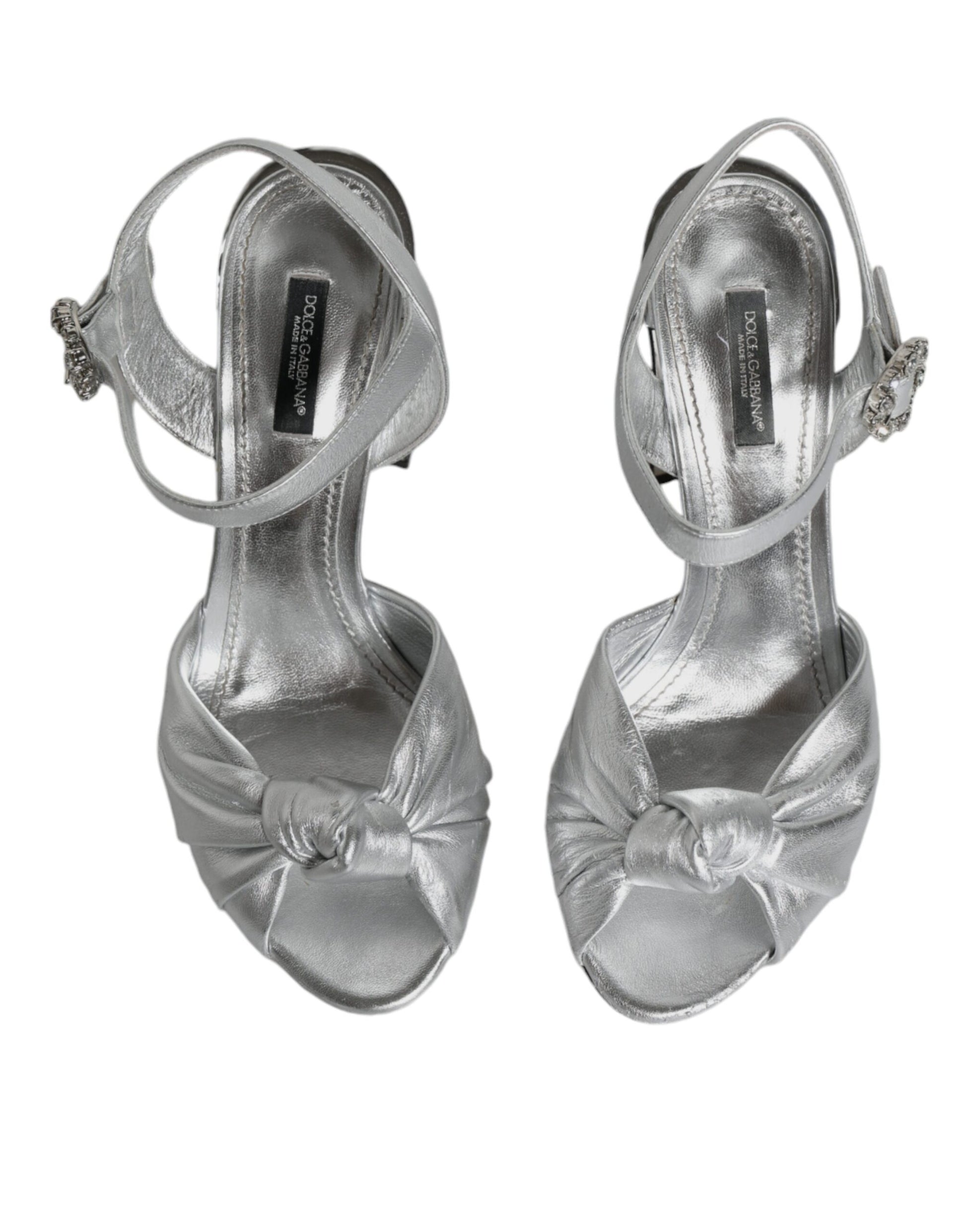 Silver Mirror Heels KEIRA Sandals Shoes