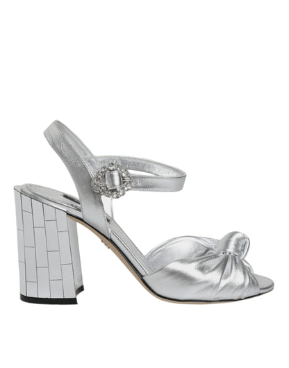 Silver Mirror Heels KEIRA Sandals Shoes