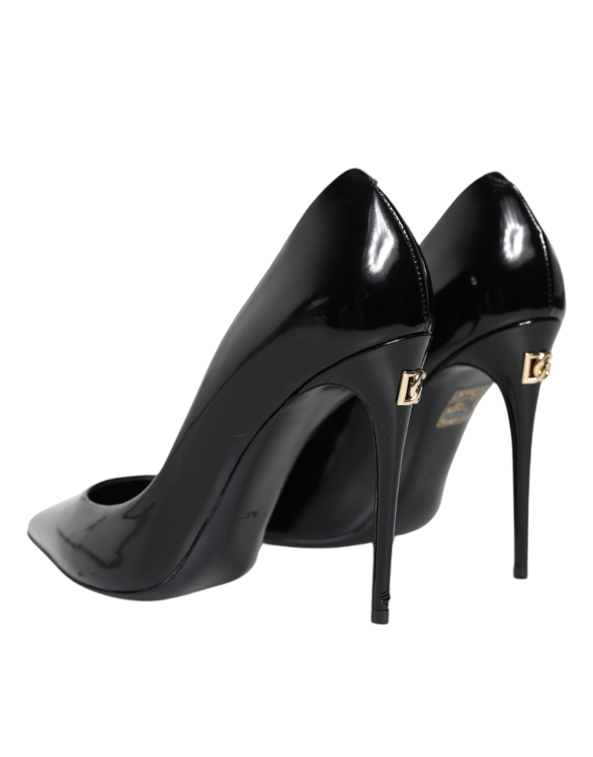 Black Patent Leather High Heels Pumps Shoes