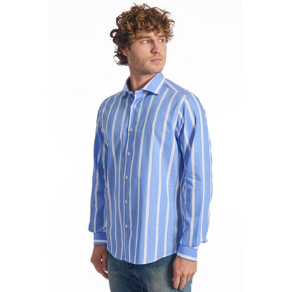 Light Blue Cotton Men Shirt