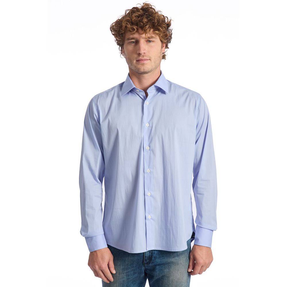 "Light Blue Cotton Men Shirt"