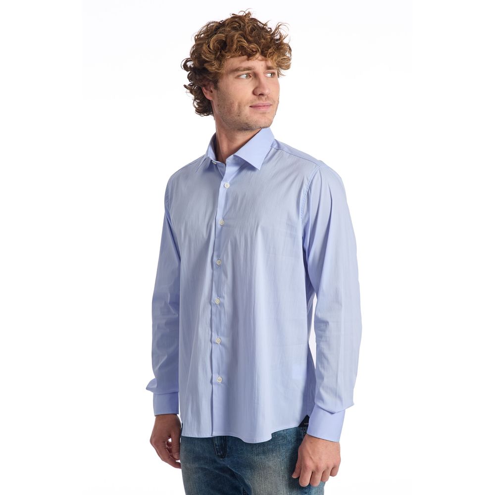 "Light Blue Cotton Men Shirt"