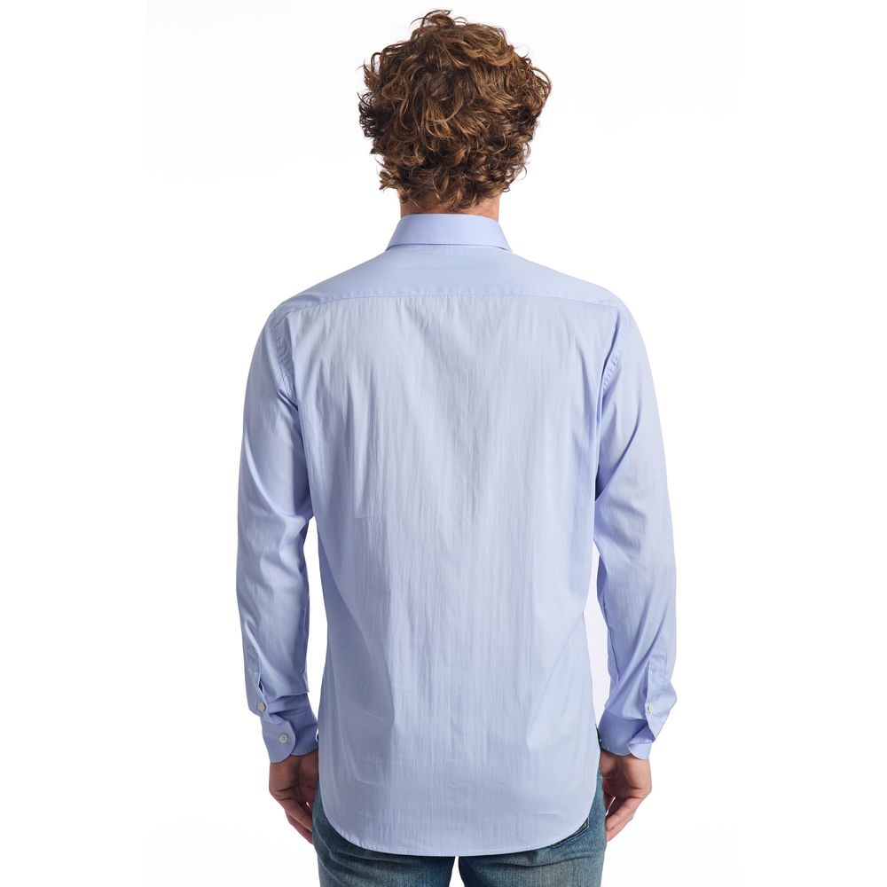 "Light Blue Cotton Men Shirt"