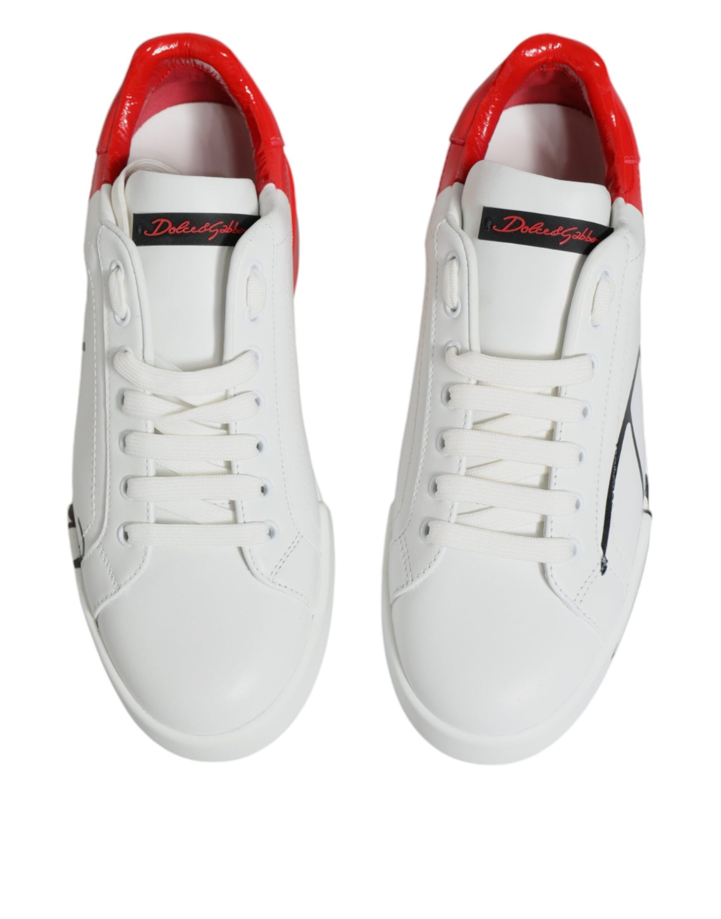 White Red Portofino Low Top Sneakers Shoes