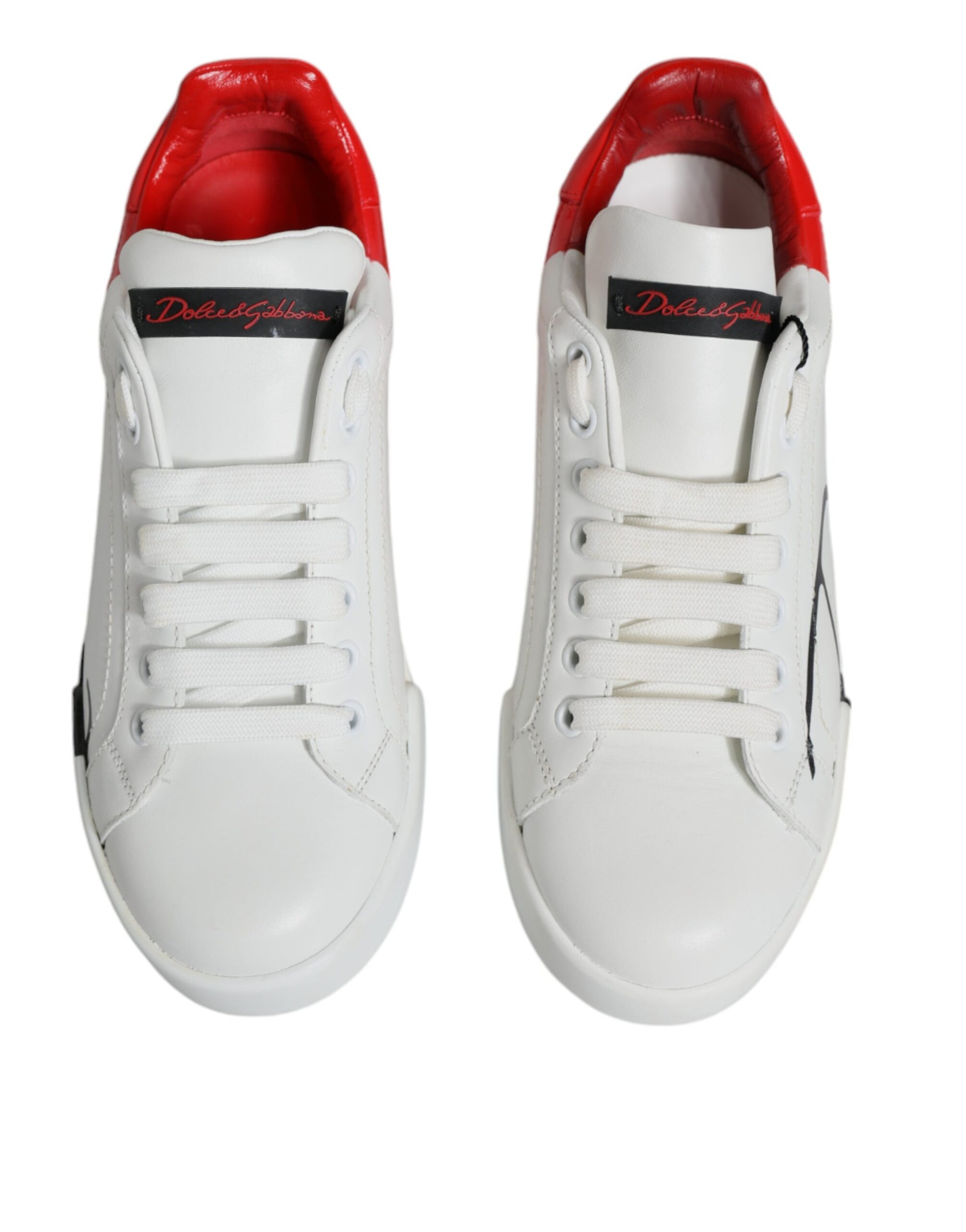 White Red Portofino Low Top Sneakers Shoes