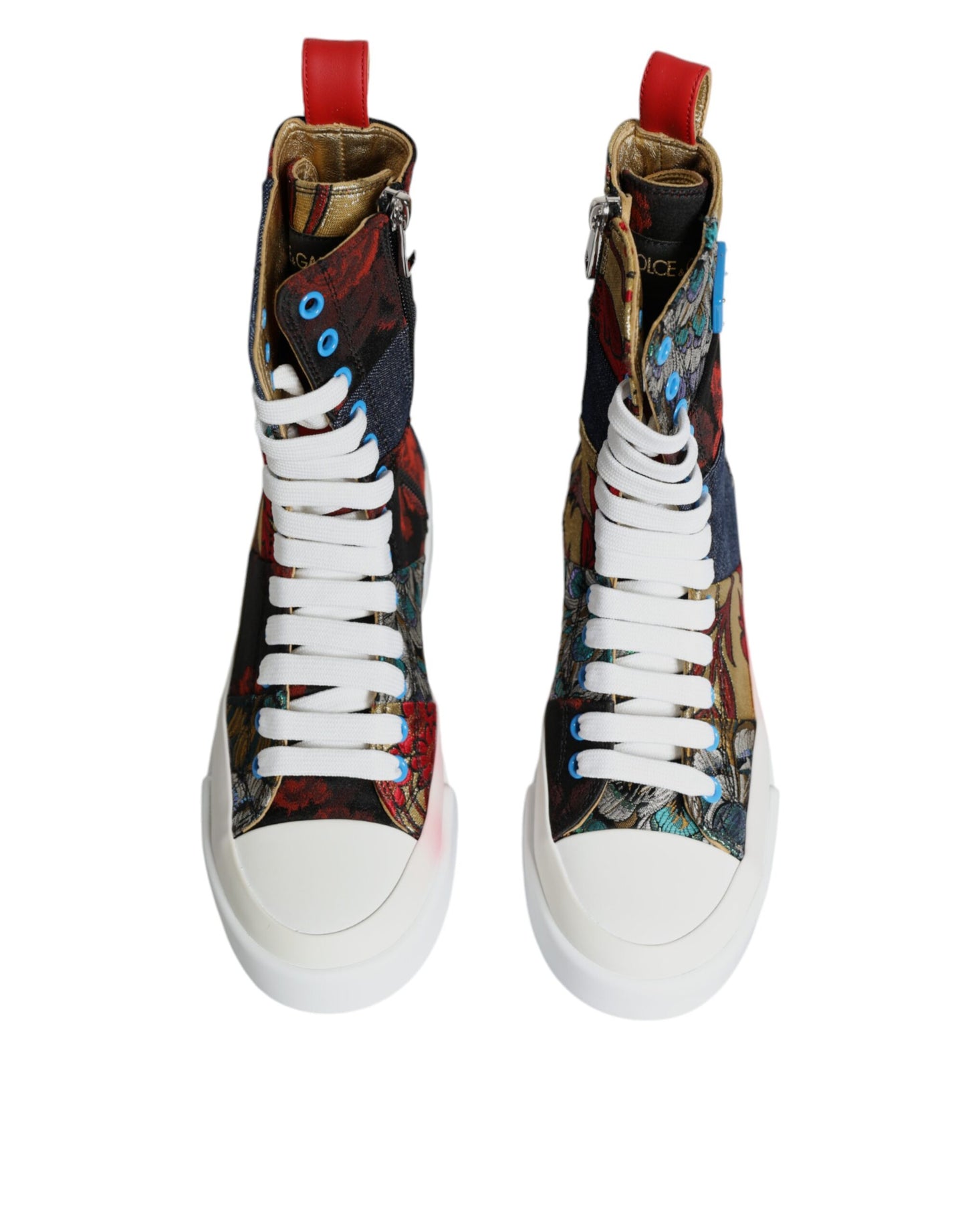 Multicolor Patchwork Logo High Top Sneakers Shoes