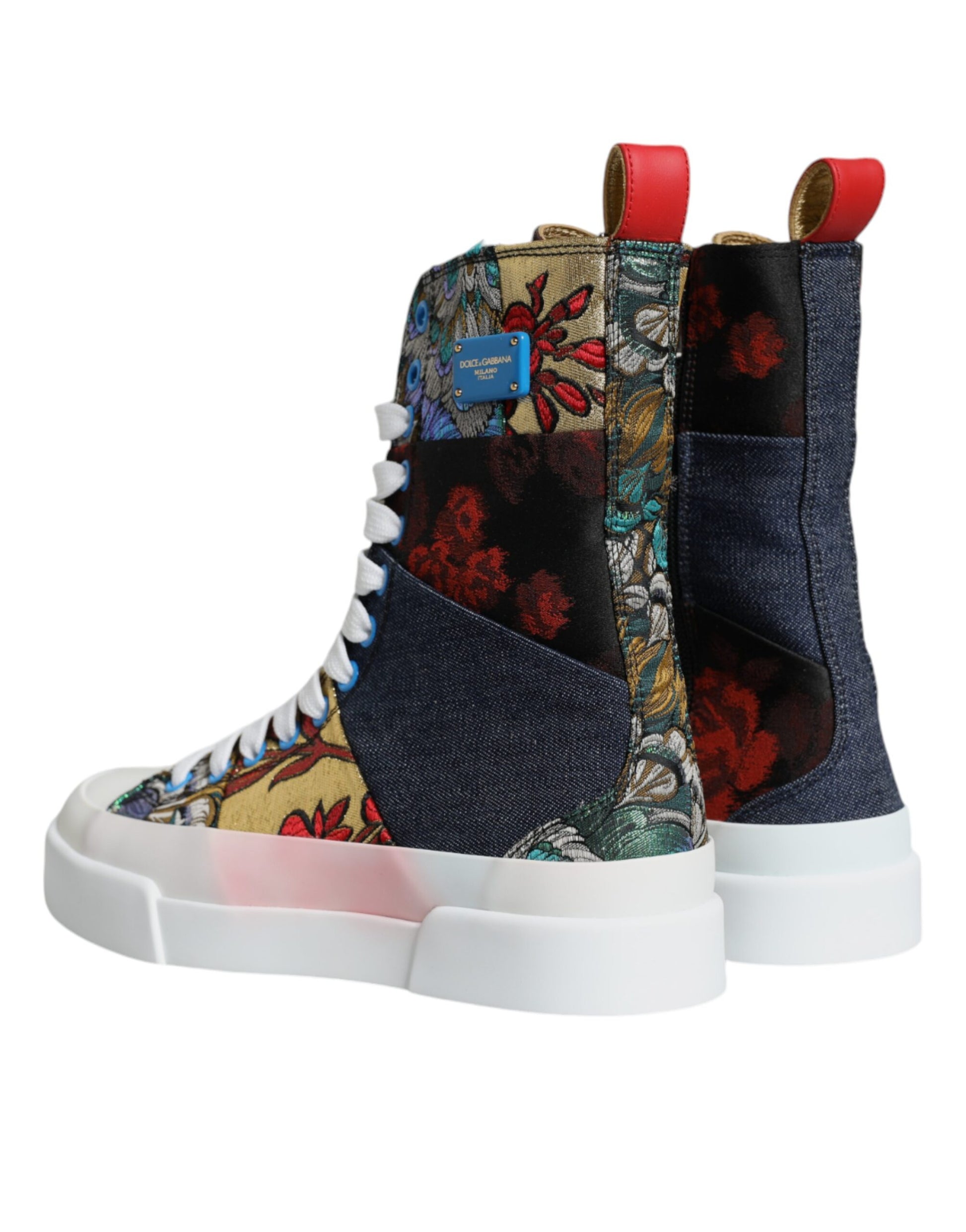 Multicolor Patchwork Logo High Top Sneakers Shoes