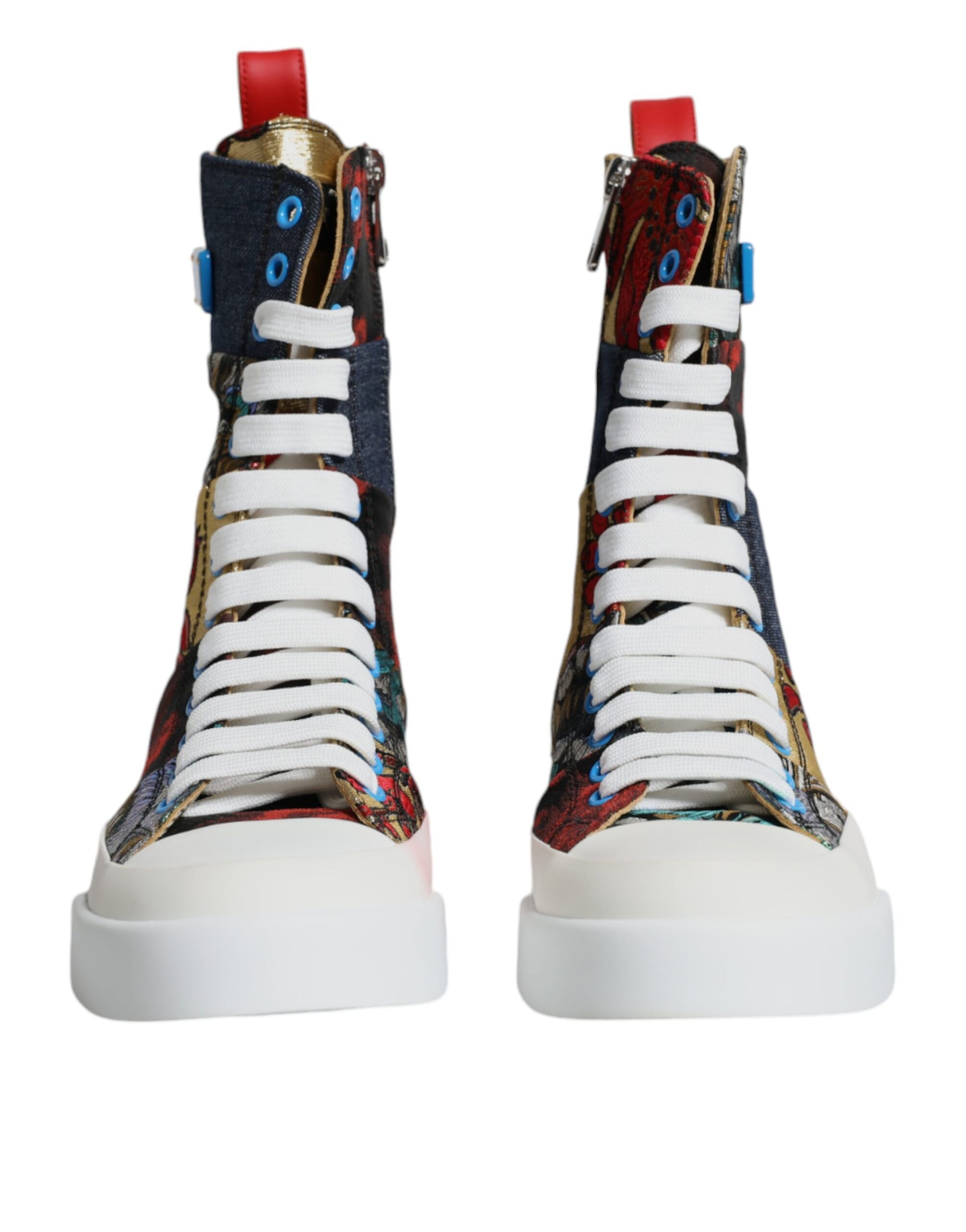 Multicolor Patchwork Logo High Top Sneakers Shoes