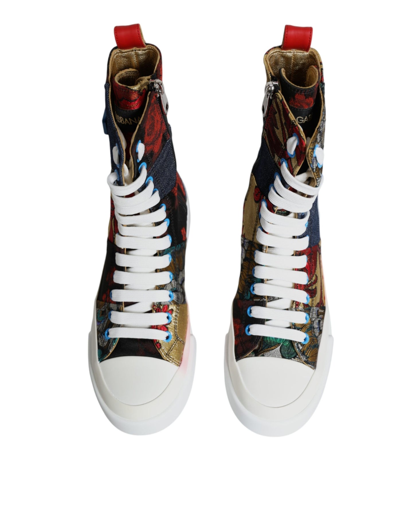 Multicolor Patchwork Logo High Top Sneakers Shoes