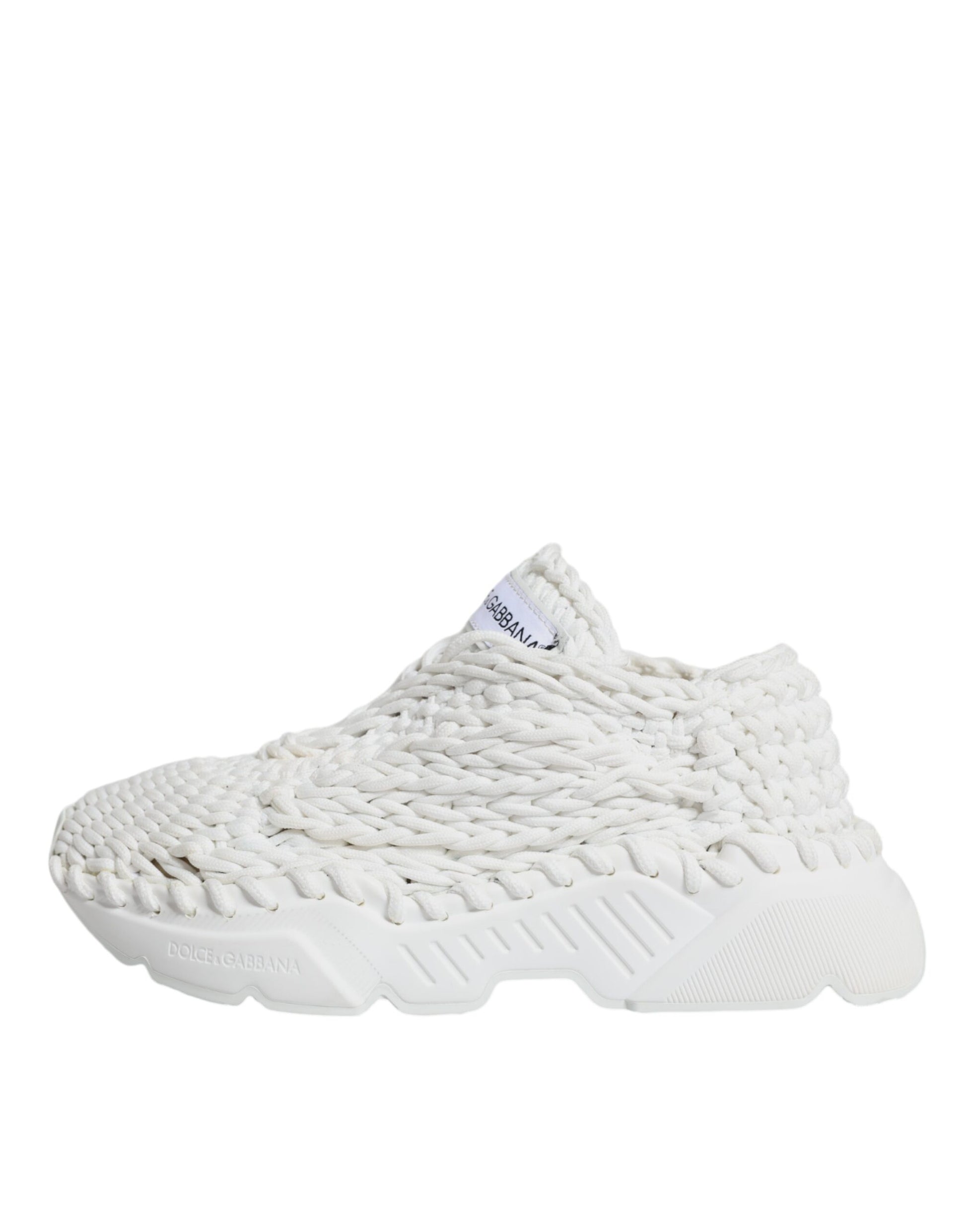 White Knitted Daymaster Sneakers Shoes