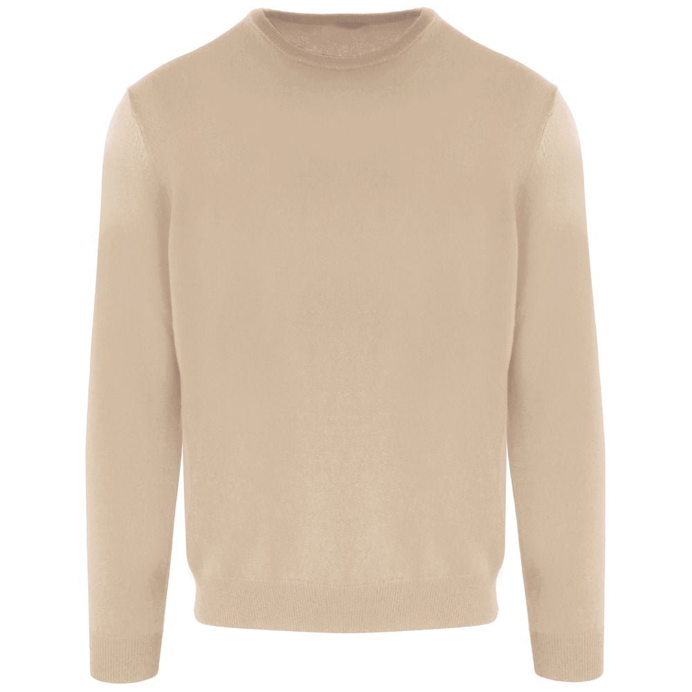 Beige Wool Men's Sweater