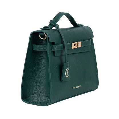 Green Artificial Leather Women Crossbody Bag