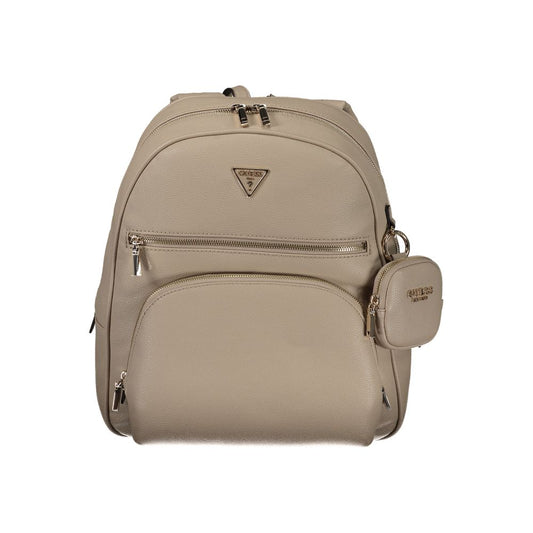 Beige Polyethylene Backpack