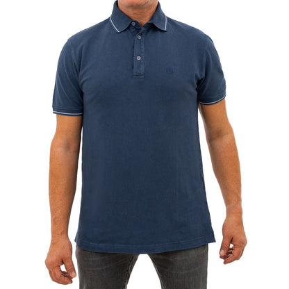 Navy Blue Cotton Polo Shirt