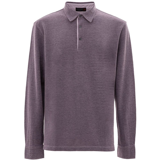 Purple Cotton Polo Shirt