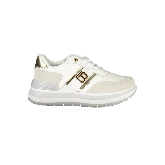 White Polyethylene Women Sneaker