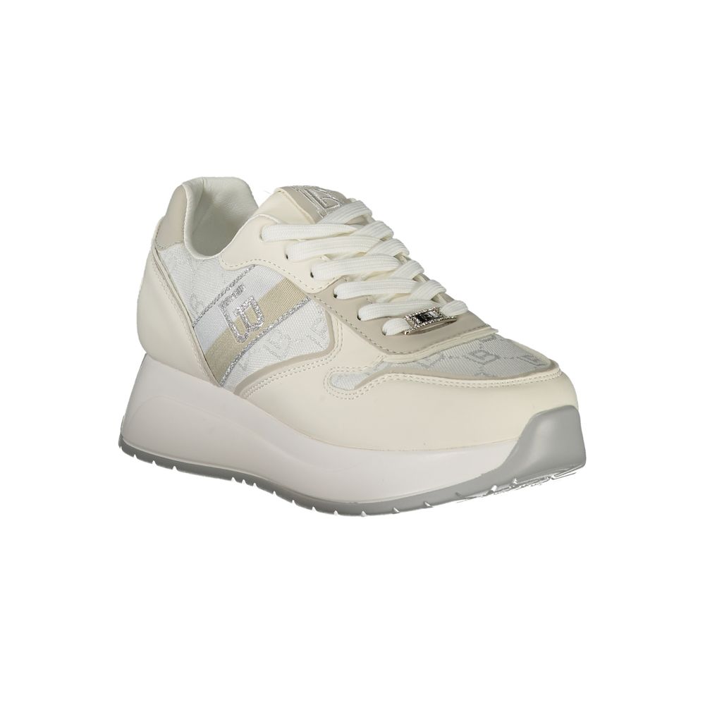 White Polyethylene Women Sneaker