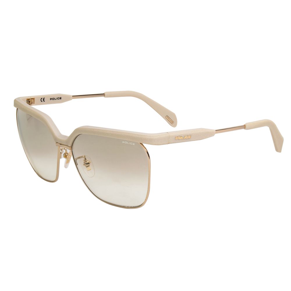 Beige Metal Sunglasses