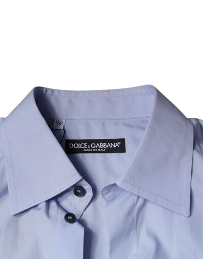 Light Blue Cotton Men Dress Formal Shirt