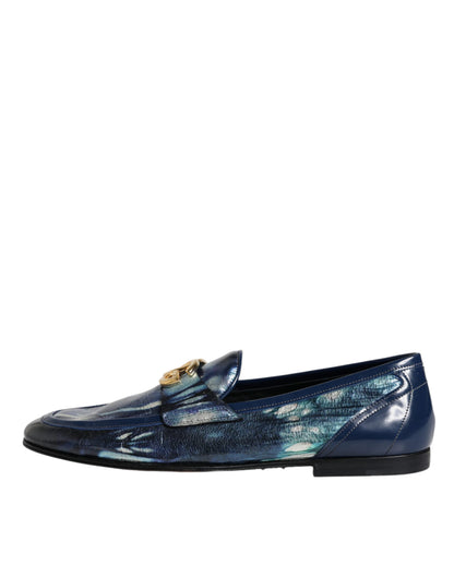 Blue Tie Dye DG Loafers Formal Shoes