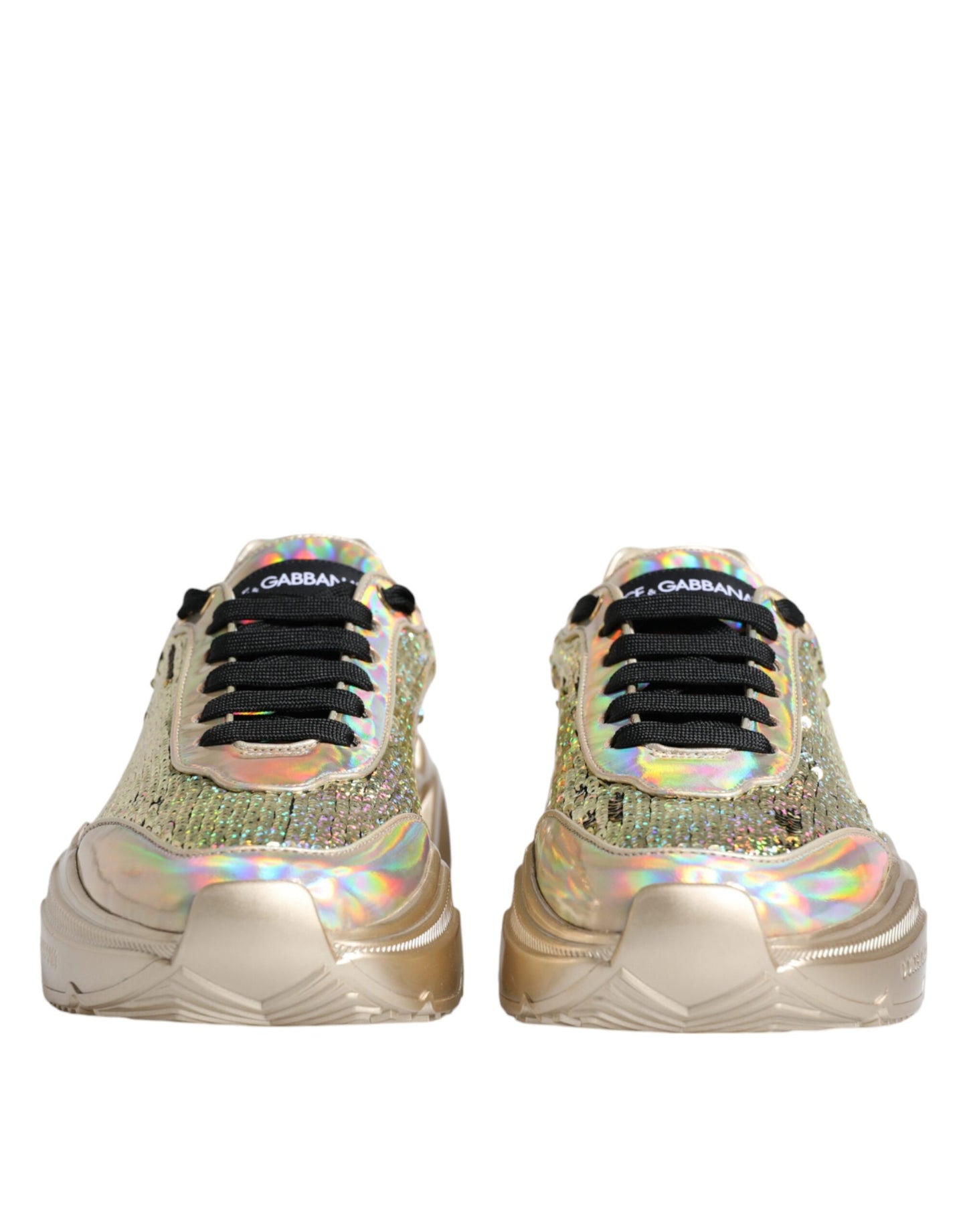 Gold Sequin Iridiscent Daymaster Sneakers Shoes