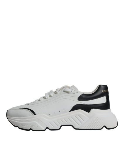 White Black DAYMASTER Leather Sneakers Shoes