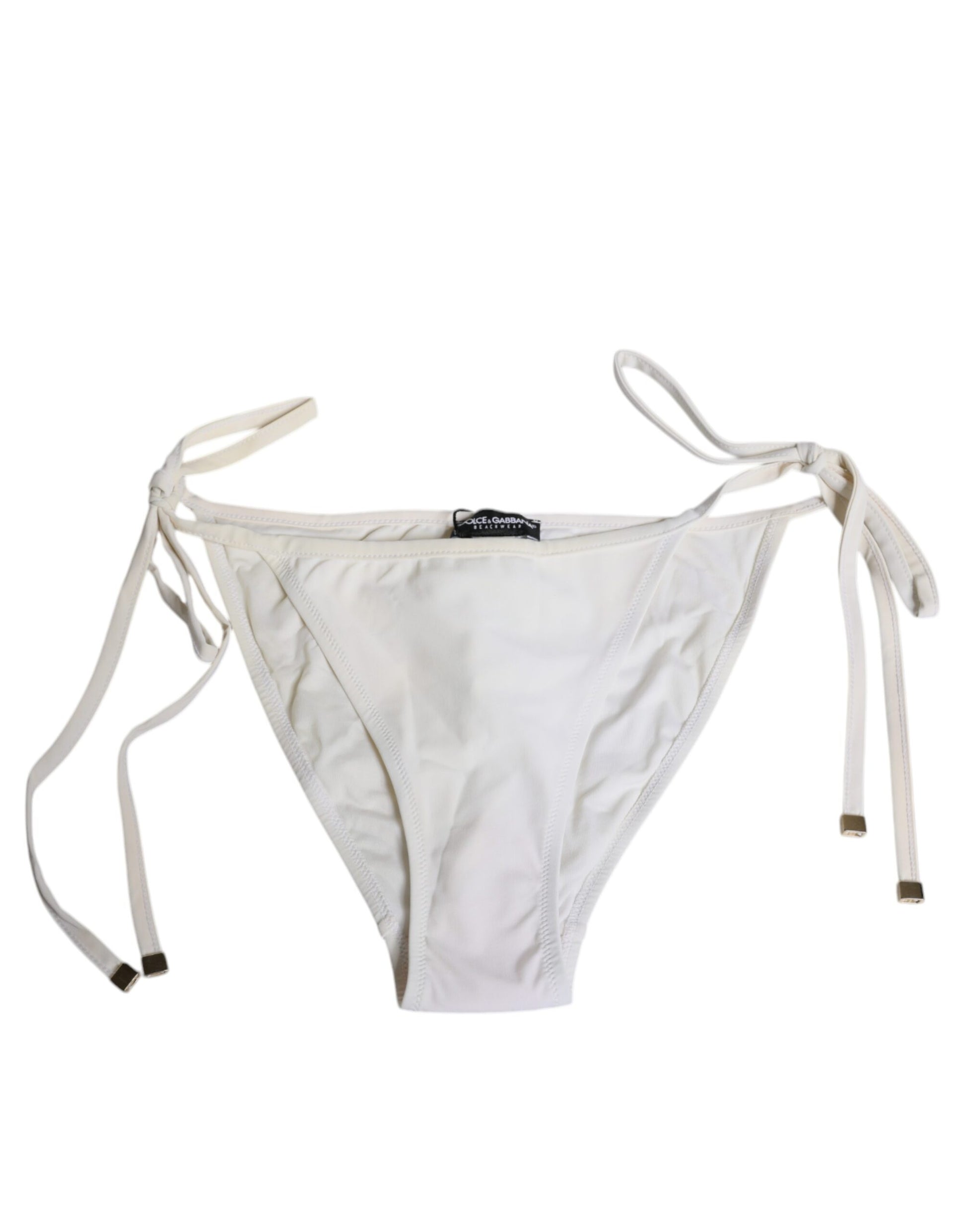 White Nylon Bottom Beachwear Swimwear Bikini