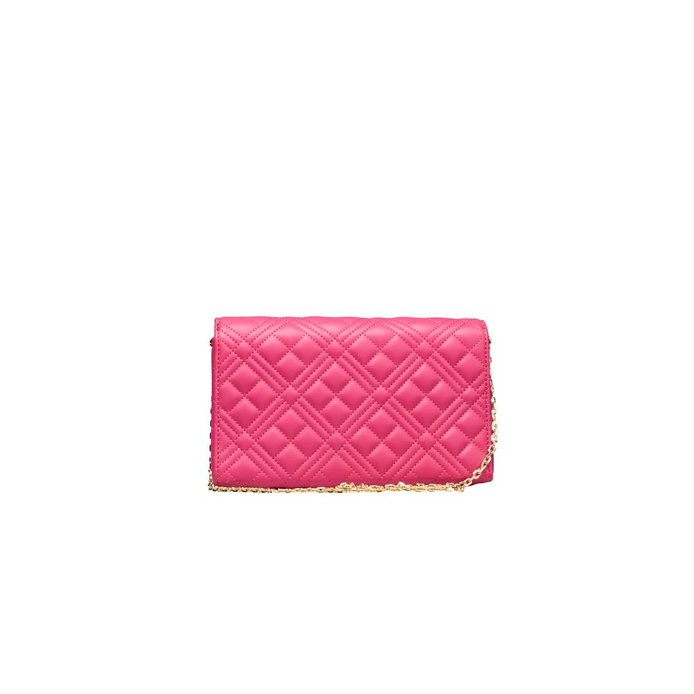 Fuchsia Polyethylene Women Crossbody Bag