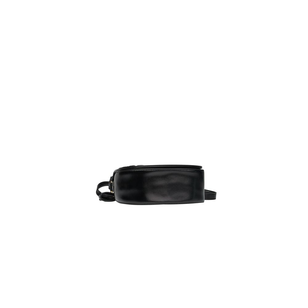 Black Polyethylene Women Crossbody Bag