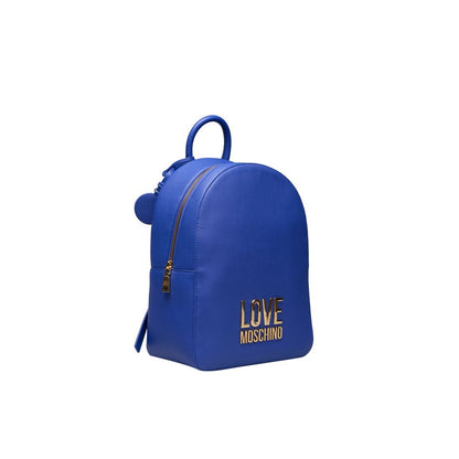 Blue Polyethylene Women Backpack