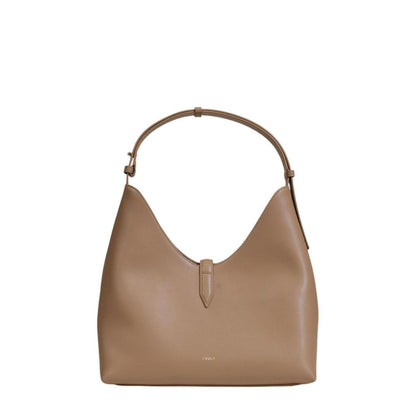 Beige Leather Handbag