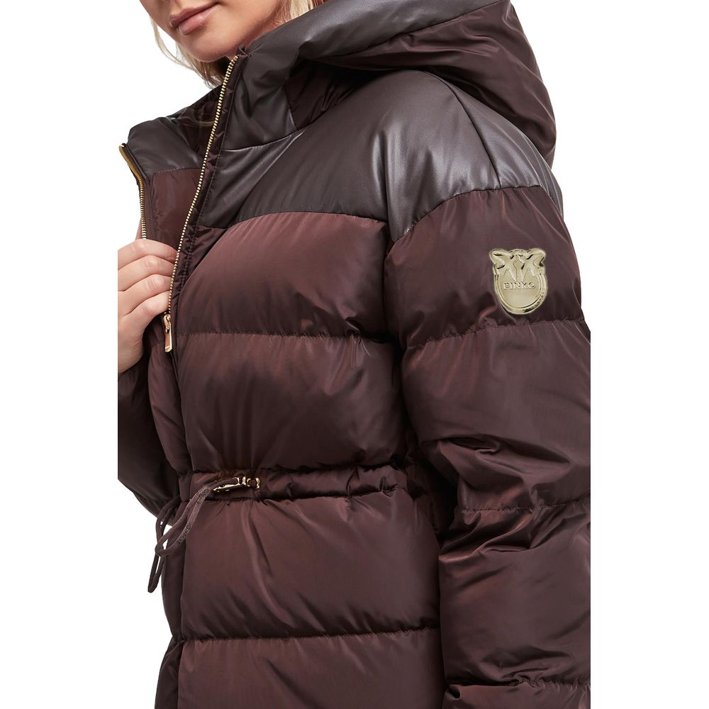 Brown Polyamide Jackets & Coat