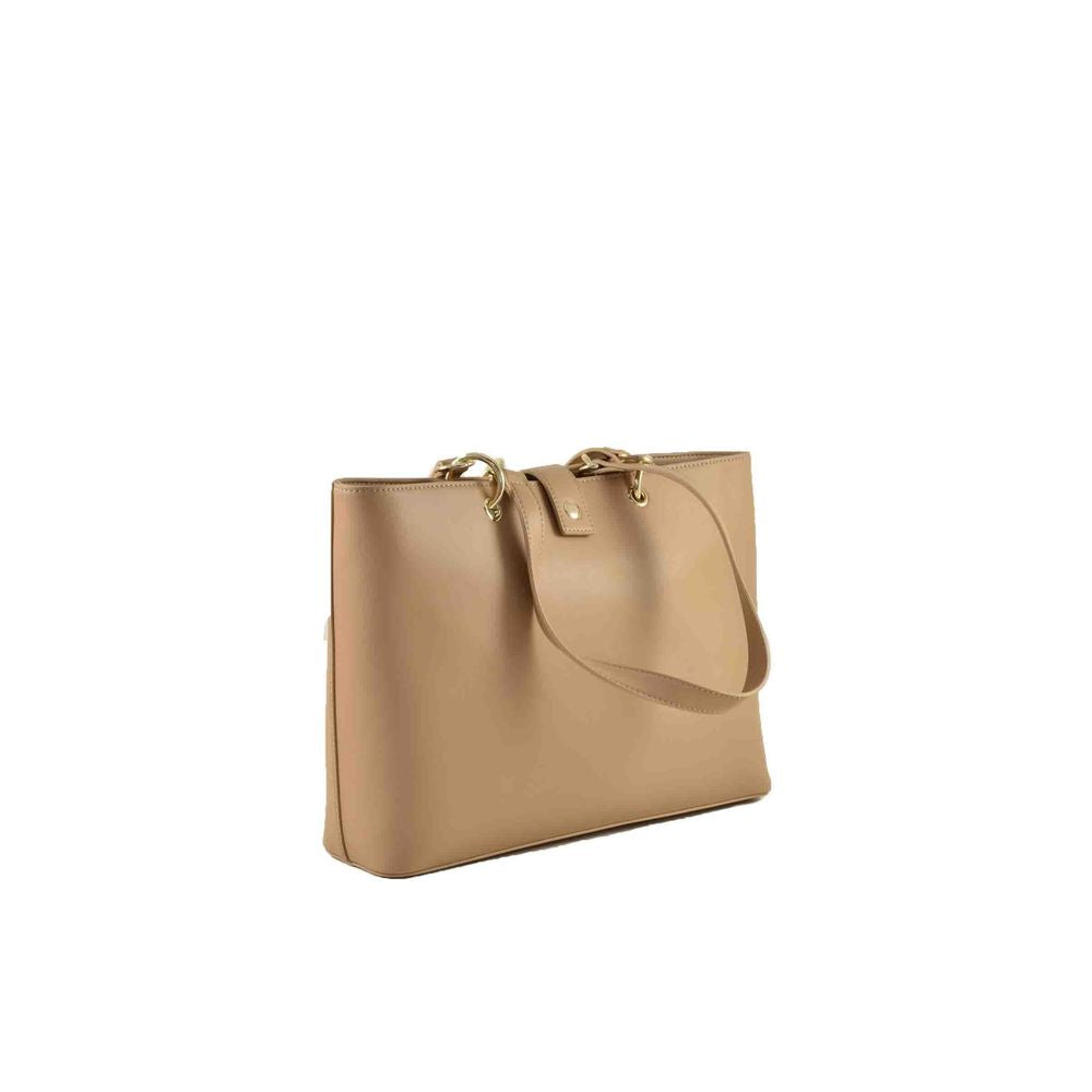 Beige Polyethylene Handbag