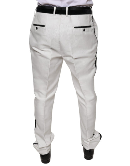 White Polyester Formal Dress Pants