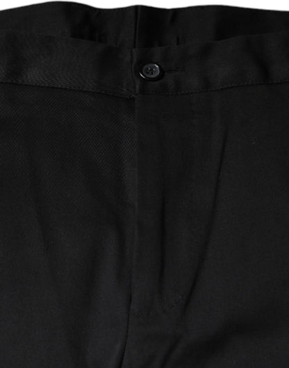 Black Cotton Stretch Skinny Men Dress Pants