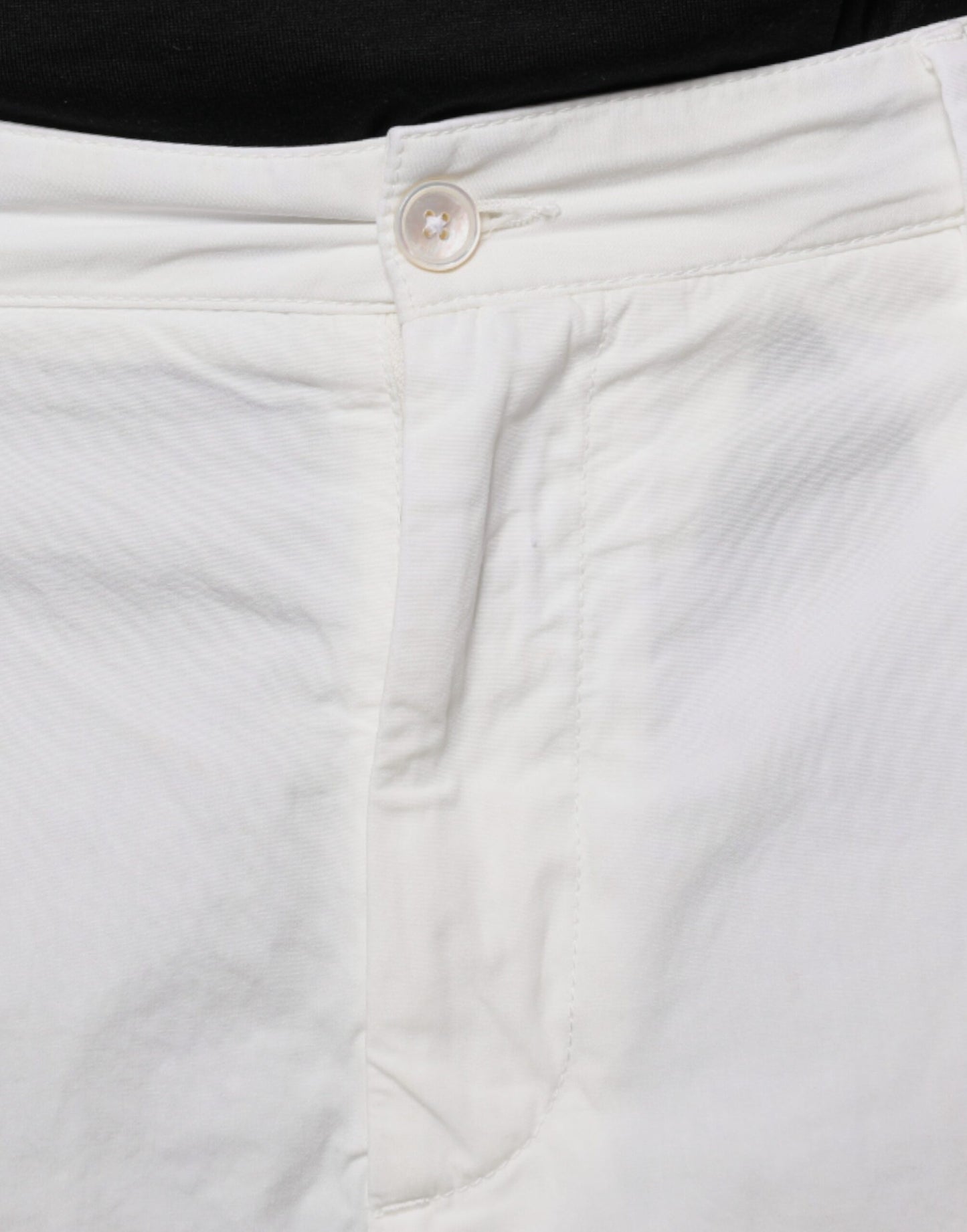 White Cotton Skinny Dress Pants