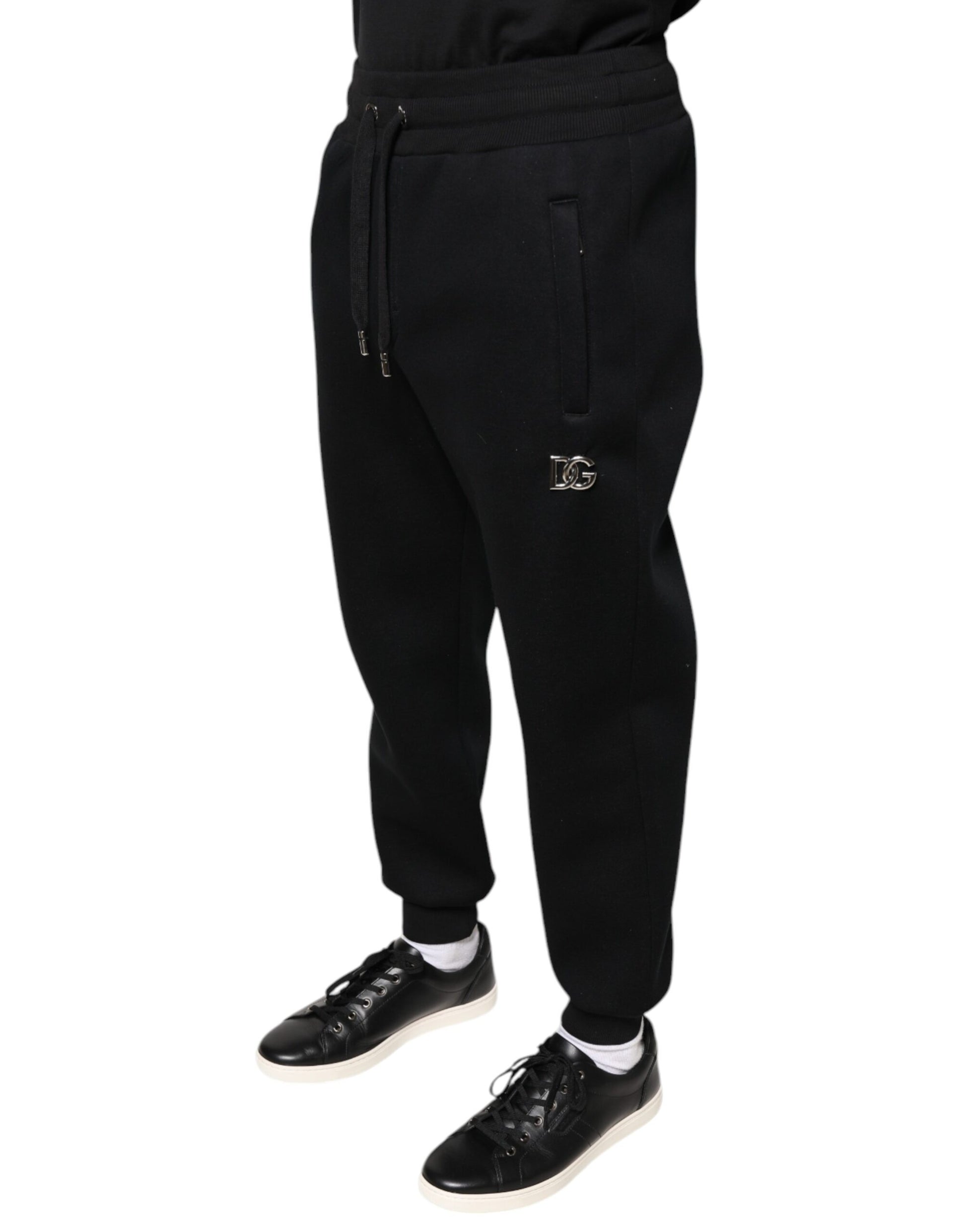 Black Modal DG Logo Jogger Men Sweatpants Pants