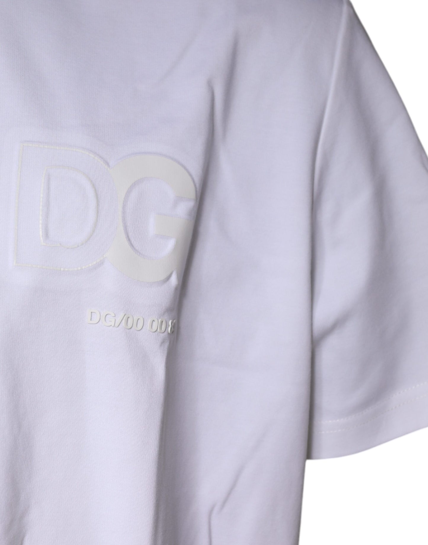 White Embossed Logo Crew Neck T-shirt