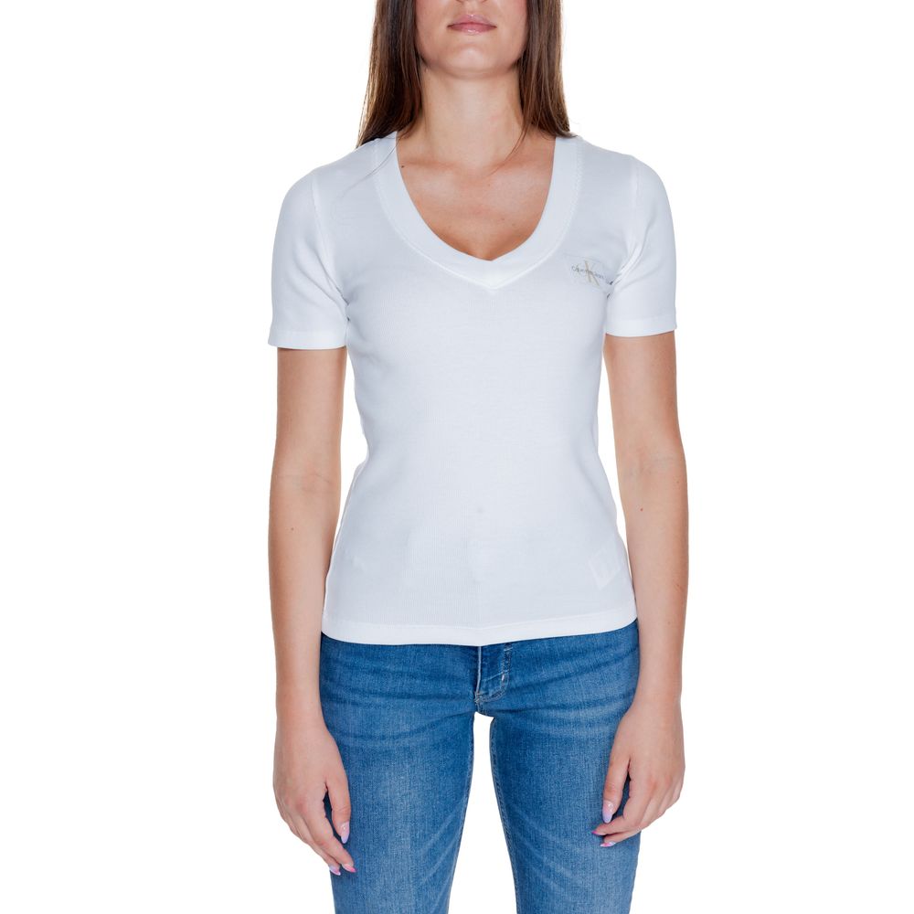 White Cotton Rigenerato Tops & T-Shirt