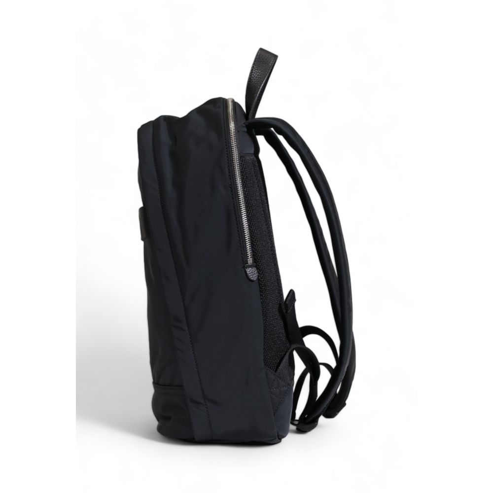 Black Recycled Polyester Backpack