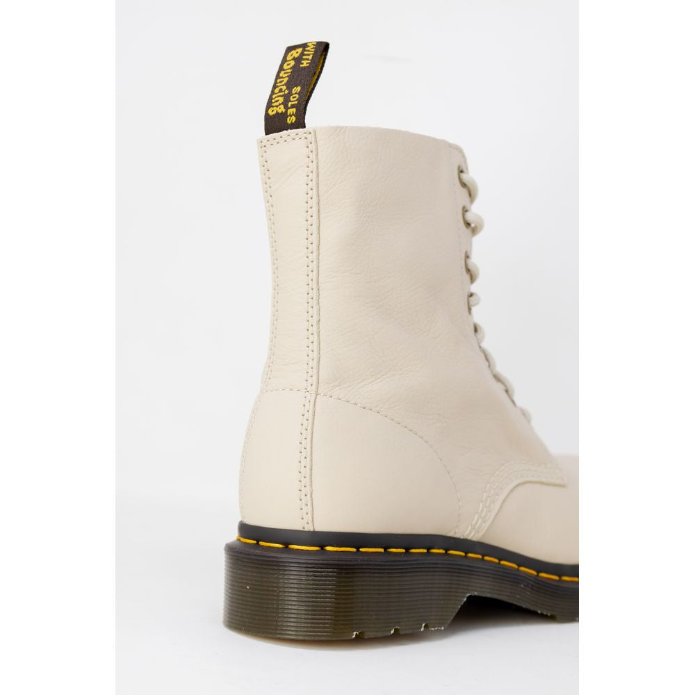 Beige Leather Boot